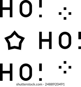 ho ho ho icon. Thin linear style design isolated on white background