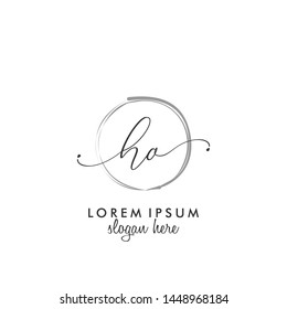 HO Initial beauty monogram logo vector