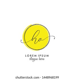 HO Initial beauty monogram logo vector