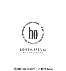 HO Initial beauty monogram logo vector