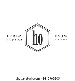 HO Initial beauty monogram logo vector