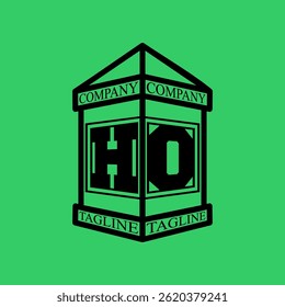HO Initial Explore this unique collection of alphabet house logos,featuring stylish letter combinations inside a geometric house outline. Perfect for branding, real estate businesses, graphic design