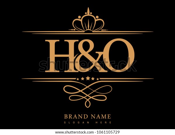 Ho Initial Logo Ampersand Initial Logo Stock Vector Royalty Free