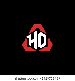 HO initial logo modern and futuristic concept for esport or gaming logo