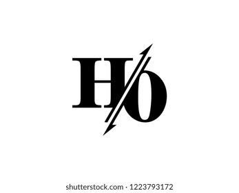 HO initials logo sliced