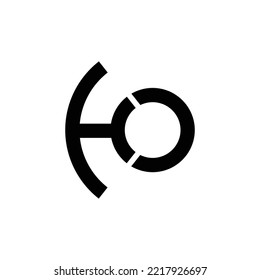 HO letter mark abstract vector logo design