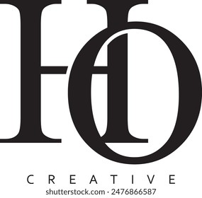 HO letter modern logo, OH vector design