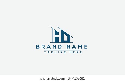 HO Logo Design Template Vector Graphic Branding Element.