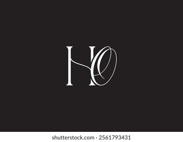 HO logo Design Template Vector Graphic Branding Element.
