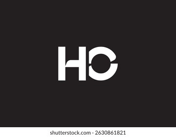 HO logo ontwerp en monogram logo
