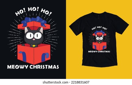 ho ho ho meowy christmas t shirt design free vector svg design template, gnome, santa clause, December , cookie, crew, typography, snowman, new year