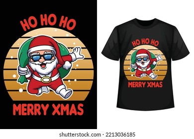 Ho ho ho merry Xmas - Christmas t-shirt design template