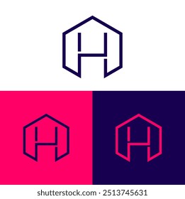 HO or OH Abstract initial monogram letter alphabet logo
