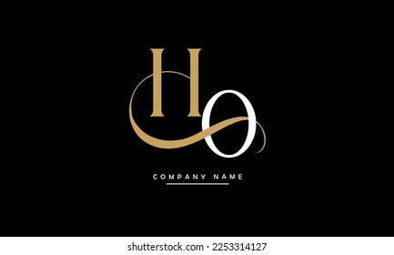 HO, OH Abstract Letters Logo Monogram