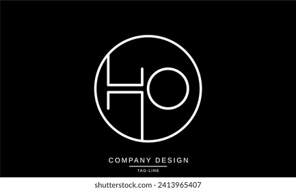 HO, OH, Abstract Letters Logo Monogram