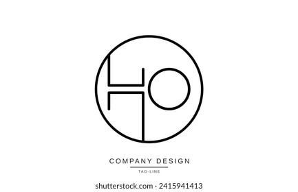 HO, OH, Abstract Letters Logo Monogram