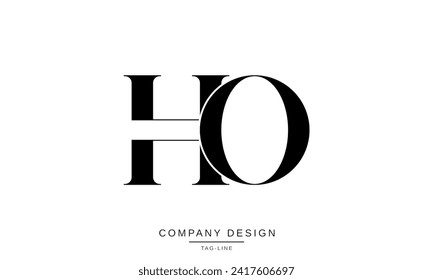 HO, OH, Abstract Letters Logo Monogram