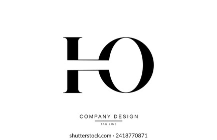 HO, OH, Abstract Letters Logo Monogram