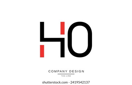 HO, OH, Abstract Letters Logo Monogram