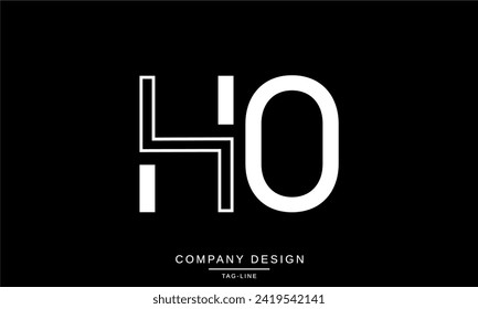 HO, OH, Abstract Letters Logo Monogram