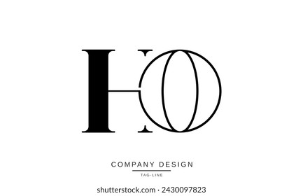 HO, OH Abstract Letters Logo Monogram