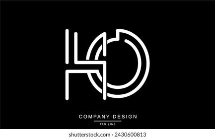 HO, OH Abstract Letters Logo Monogram