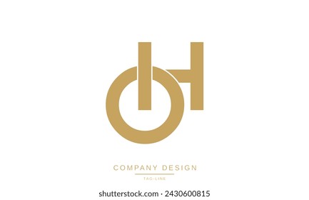 HO, OH Abstract Letters Logo Monogram