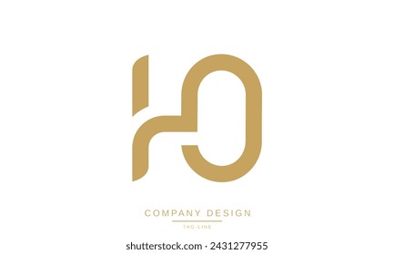 HO, OH Abstract Letters Logo Monogram