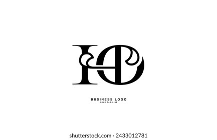 HO, OH, H,O Abstract Letters Logo Monogram