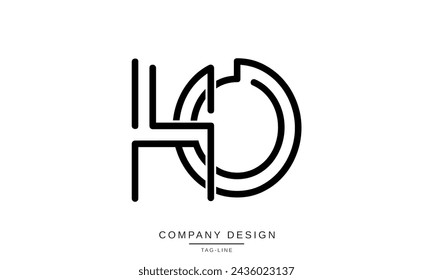 HO, OH Abstract Letters Logo Monogram