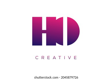 HO oder OH Kombinationsbrief kreatives Farbalphabet Firmenlogo Vektorsymbol-Design