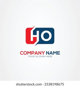 HO or OH Creative Modern Letters Logo Design Element