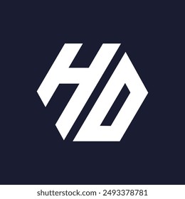 HO or OH letter modern logo design