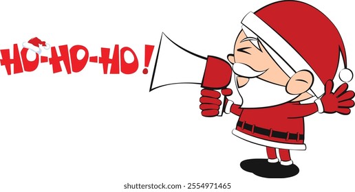 Ho Ho Ho with santa cluse . Christmas T-shirt design, Posters, Greeting Cards