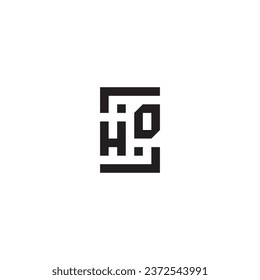 HO Square Concept Retro-Logo in hochwertigem professionellem Design, das gut auf allen Printmedien drucken kann