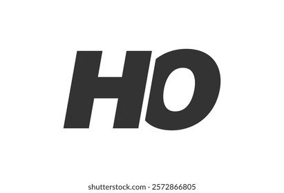 HO Techno Editable Font Logo For Corporate Branding. Bold, Futuristic Design With Unique Typographic Ideas. Minimal Custom Type And Dynamic Letter Variations For Promotion, Printing, And Book Titles