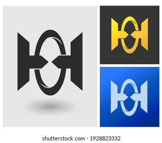 HO or TOT logo Luxury circle shape template idea