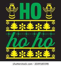 Ho ho ho, T-shirt design and vector file