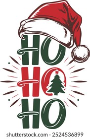 Ho Ho Ho vector art illustration