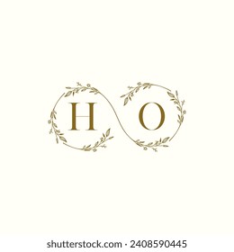 HO wedding infinity in elegant monogram with high quality professional design that will print well