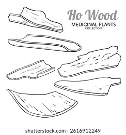 Ho Wood Set Outline Illustration