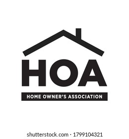 Hoa Home Owners Association House Icon Stock Vector (Royalty Free ...