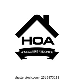 HOA, Home Owner's Association, house icon vector illustration background