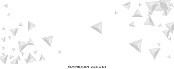 Weiße Vektorgrafik auf weißem Hintergrund. Dreieckiges Ideendesign. Grizzly Luxury Hintergrund. Kristall Trendy. Graustufen-Pyramid-Banner.