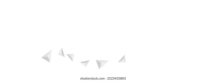 Hoar Fractal Hintergrund weißer Vektor. Crystal 3D-Karte. Silber klassischen Hintergrund. Scherbenschlag. Graustufen-Pyramidenbanner.