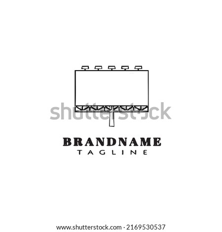 hoarding logo cartoon icon design template black modern isolated vector illustration