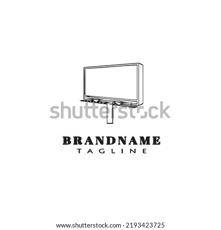 hoarding logo cartoon icon design template black modern isolated vector illustration