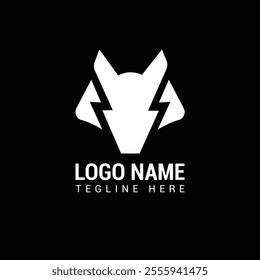 Hoarse face minimal logo design