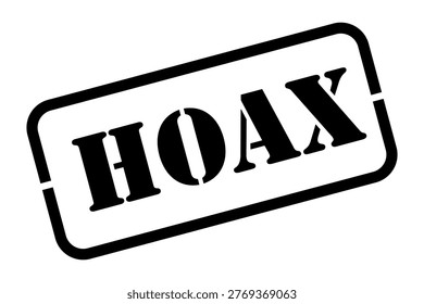 Hoax black rubber stamp vector illustration