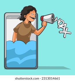 hoax danger warning icon for crowd use